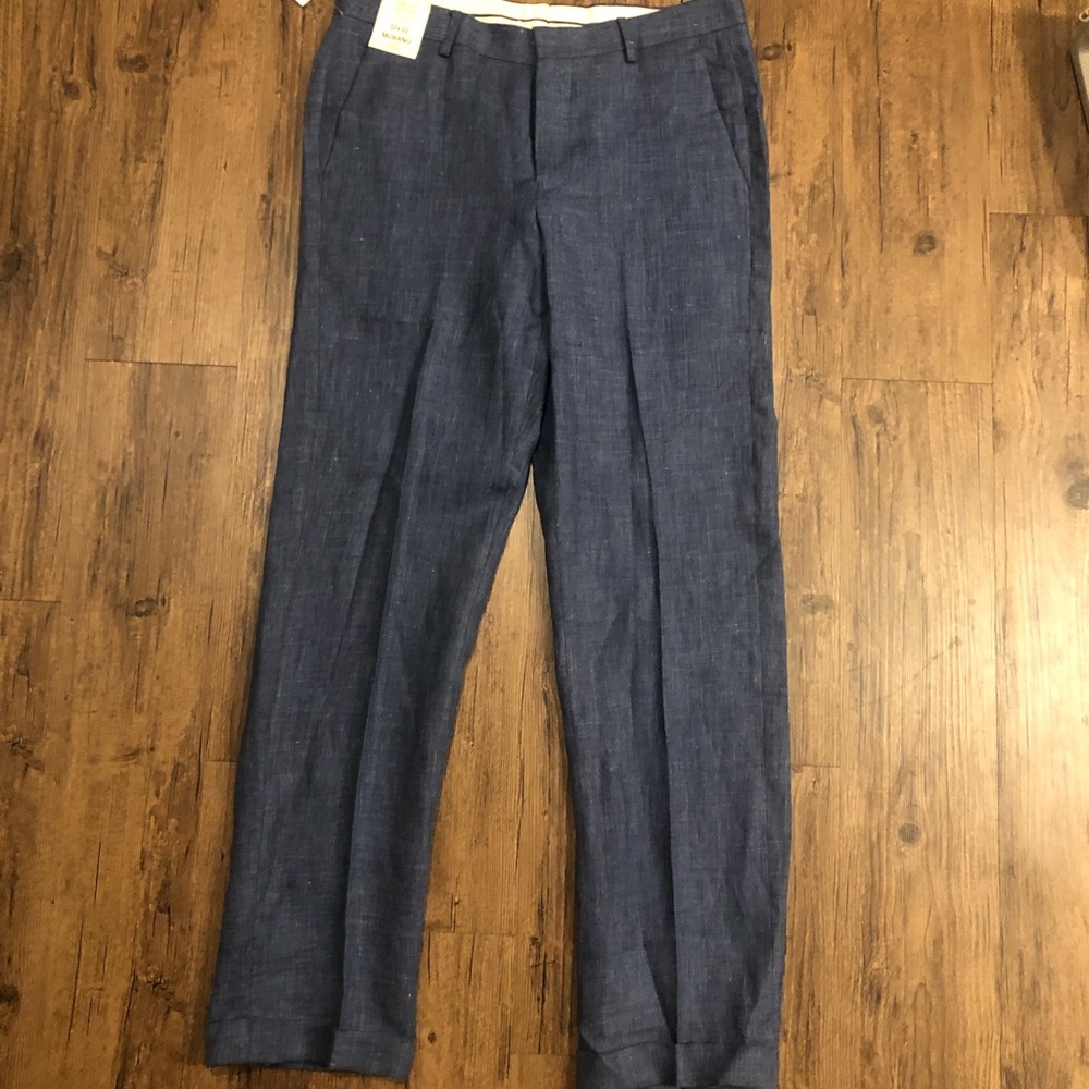 Men’s Blue Linen Pants